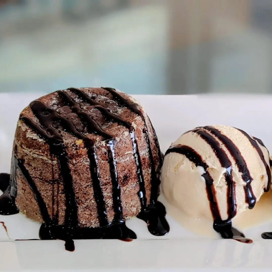 Molten Lava with Ice Cream Image